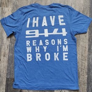 Men's large blue Porsche 914 T-shirt